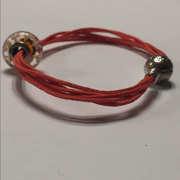 Today Sale !! Orange Muti-Strand Cord Bracelet - Picture 4 of 6